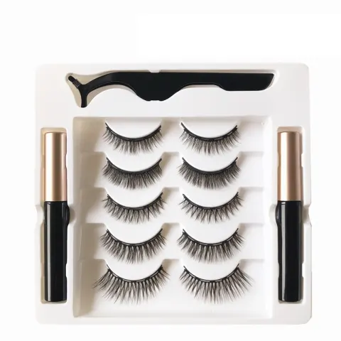 Five Pairs of Magnetic Eyeliner Eyelashes Set