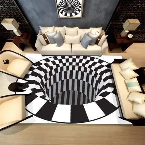 3D Vortex Illusion Carpet Optical Floor Mat Ma