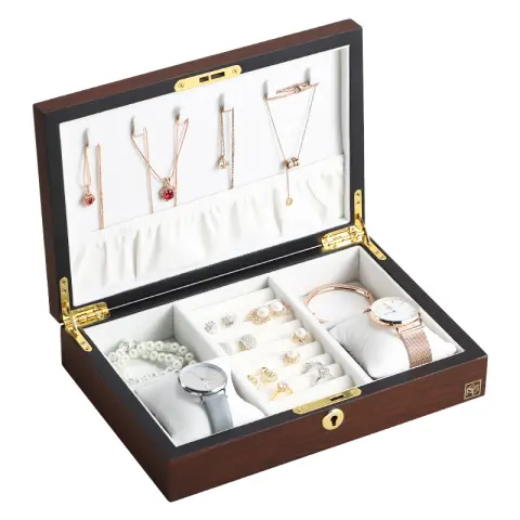 Necklace Jewellery with Lock Solid Wood Hand