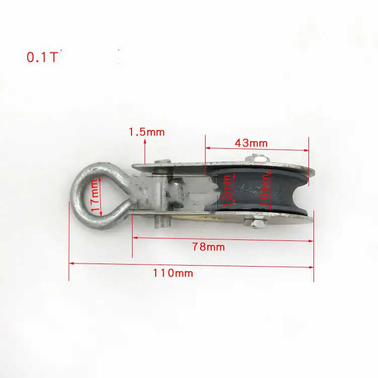 Crane Cable Hoisting Wire Pulley Hoisting Pulley Hoist Ring Bearing Wheel Miniature Steel Wire Rope Pulley