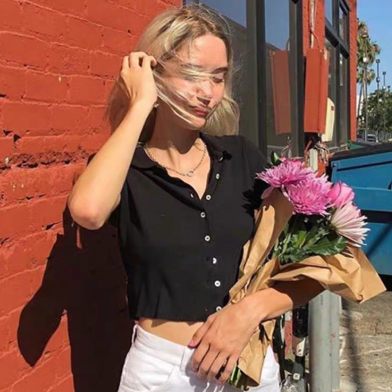 Crop Knit Cardigan With Standing Neck