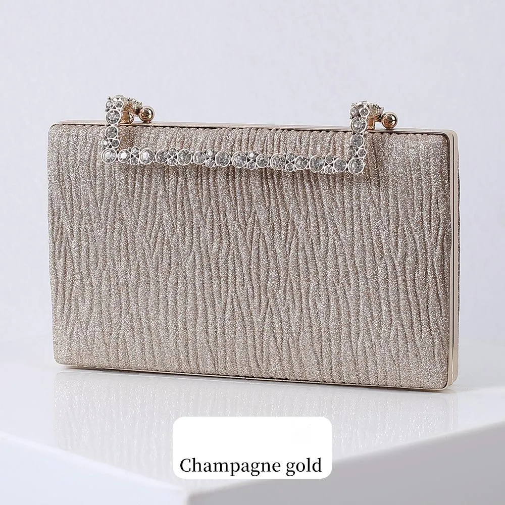 Pleated evening bag - Champagne