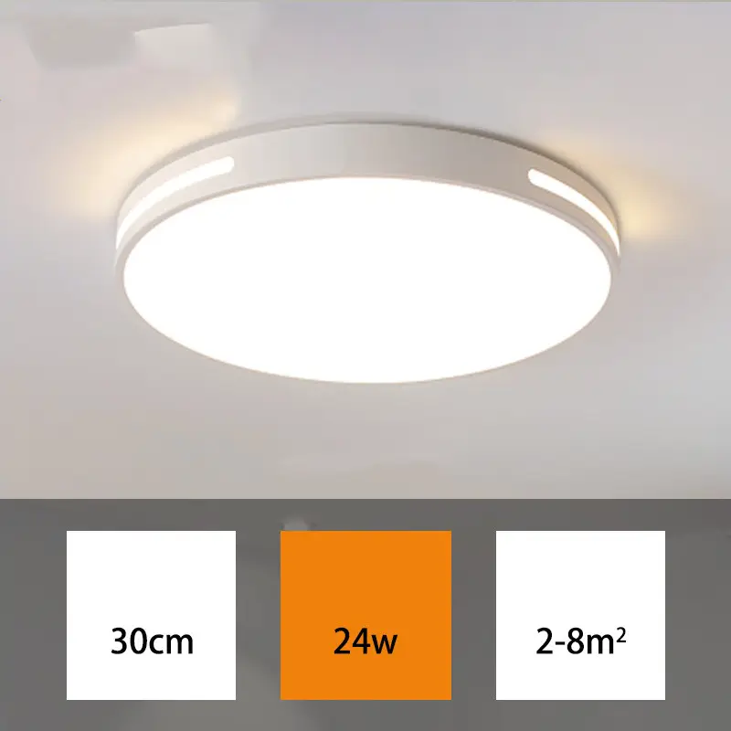 Led Ceiling Lamp Round Acrylic Room Simple
