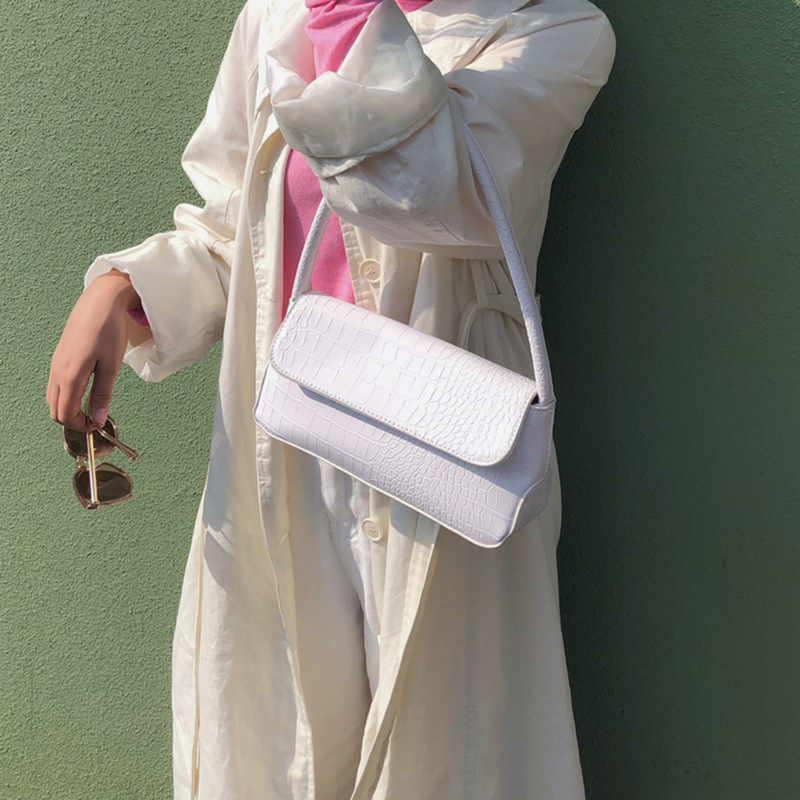 Underarm Bag Shoulder Bag Simple Handbag White - Shop at LoveMi