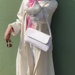 Underarm Bag Shoulder Bag Simple Handbag - White - View 1