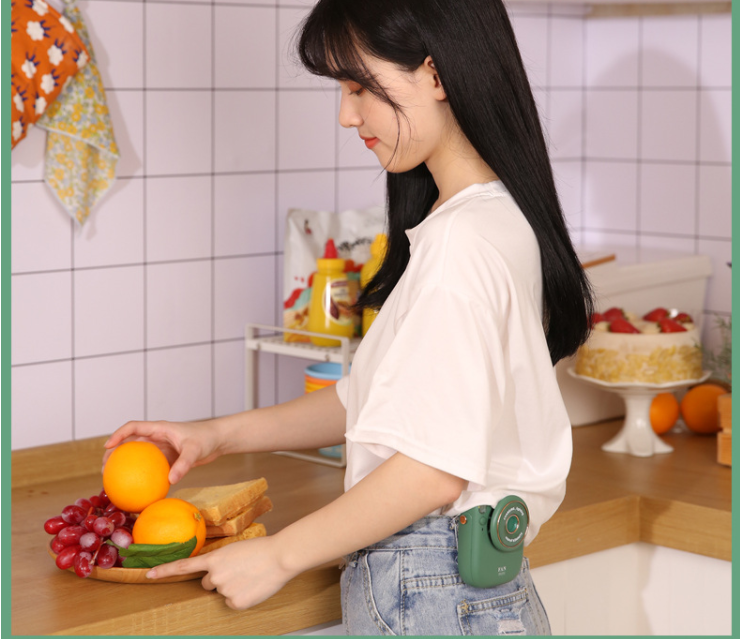 Hanging Neck Fan, Lazy Waist Hanging Camera Mini Fan Creative, Portable USB Handheld Fan New