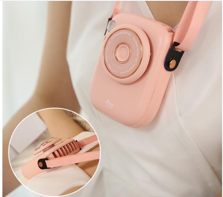 Hanging Neck Fan, Lazy Waist Hanging Camera Mini Fan Creative, Portable USB Handheld Fan New