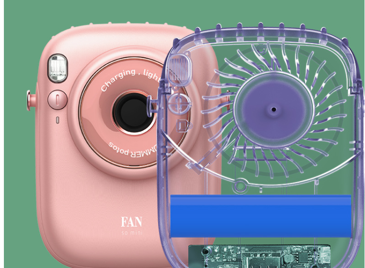 Hanging Neck Fan, Lazy Waist Hanging Camera Mini Fan Creative, Portable USB Handheld Fan New