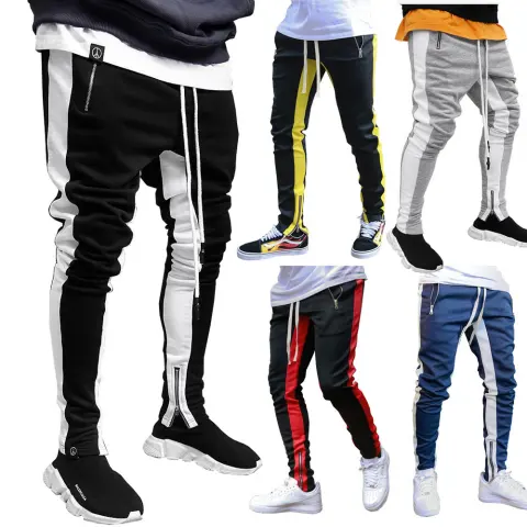 Men's Strappy Trousers Zippered Sports