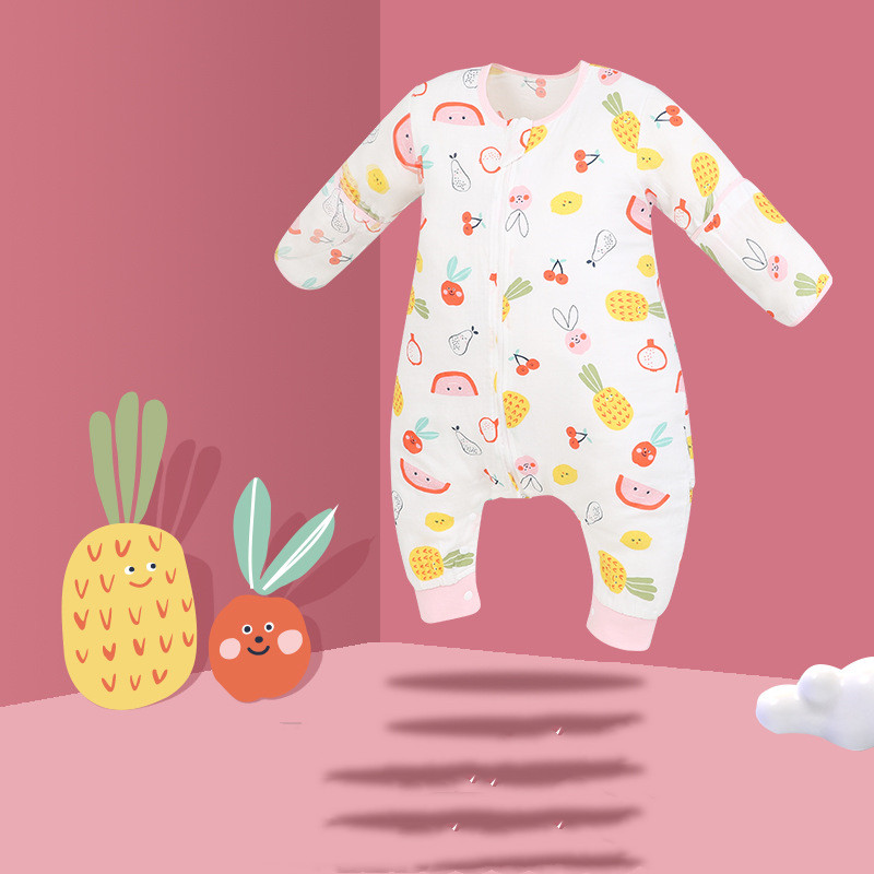 Summer Gauze Thin Baby Pajamas Split-Leg Cotton Baby Anti-Kick Quilt Air-Conditioned Room Children Sleeping Bag