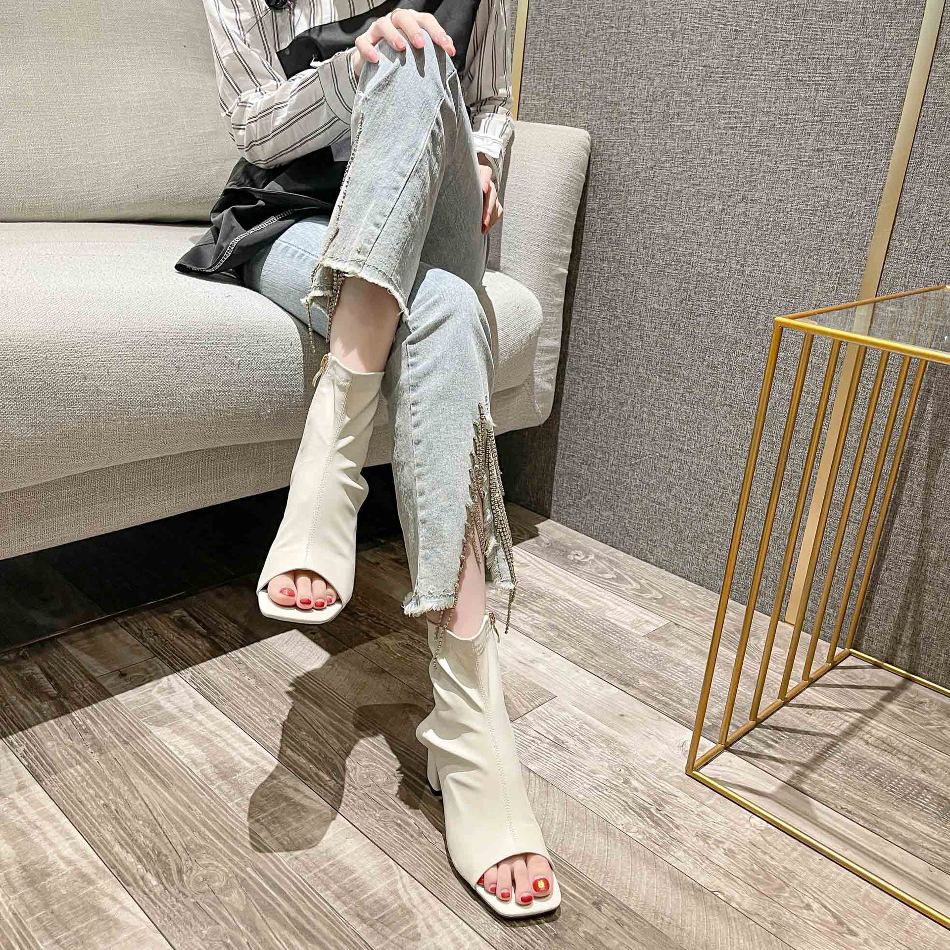 Square Toe Heel Sandals, picture 2 of 5