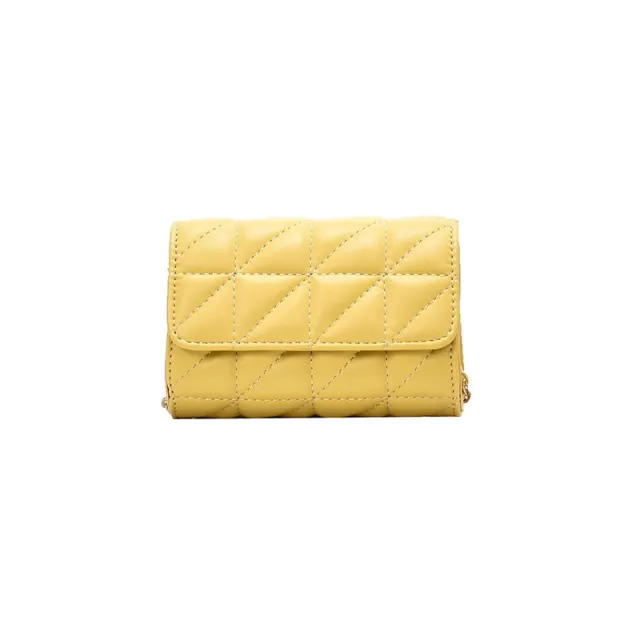 Embroidered thread chain shoulder messenger bag Yellow - Shop at LoveMi
