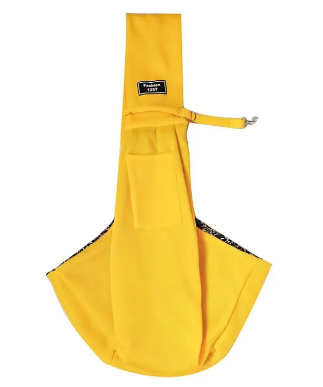 Pet Backpack Dog Bag Go Out Portable Kangaroo Bag Shoulder Diagonal Light Breathable Pet Bag Yellow - Shop at LoveMi