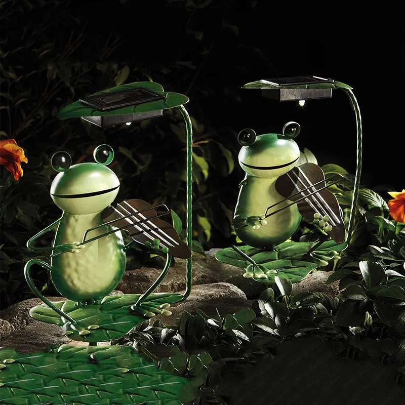Solar Lamp Outdoor Lawn Ground Plug Frog