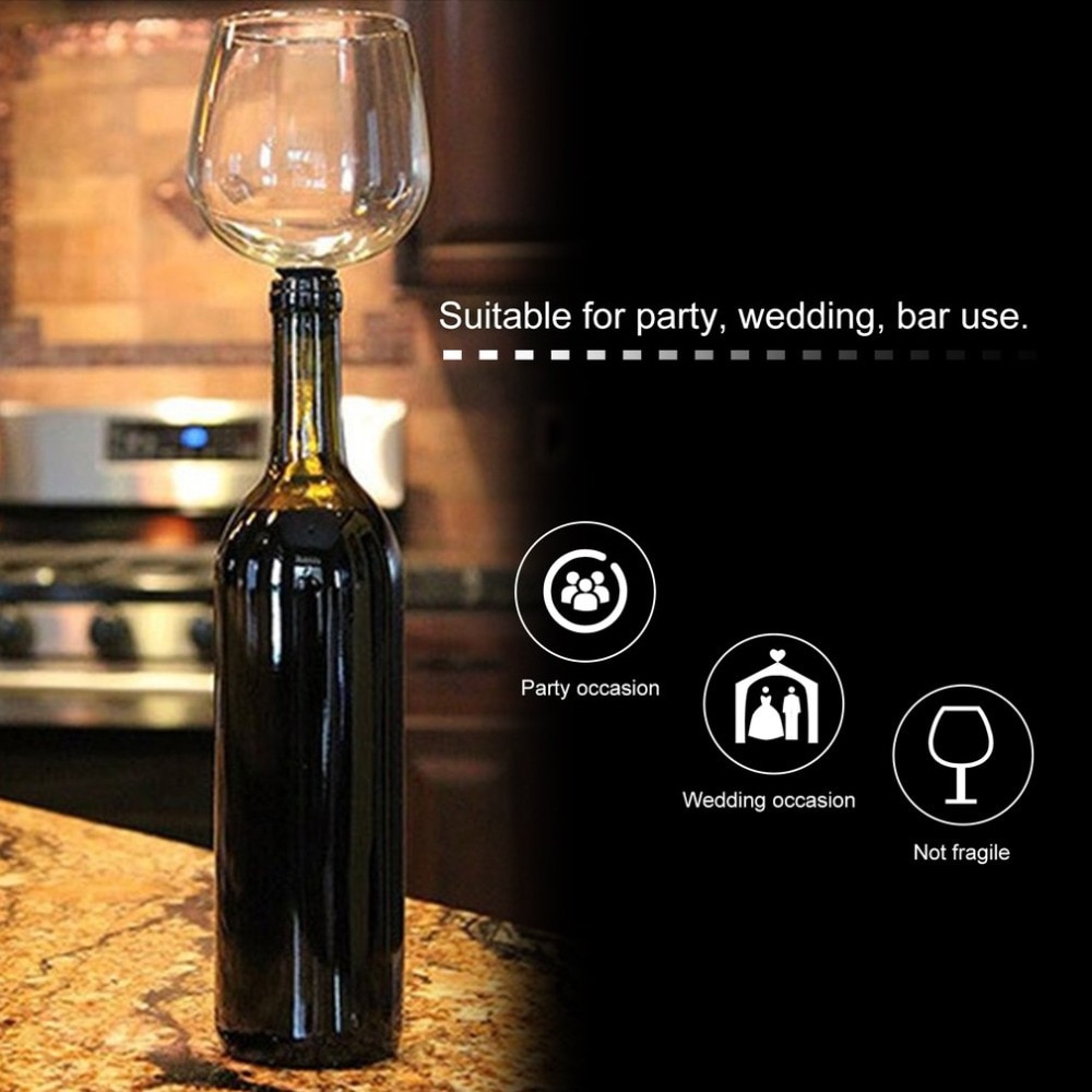 Fashionable Unique Crystal Transparent Glass Red Wine Bottle 401-500ml Screwing Drinking Straight Cup Party Bar Tools