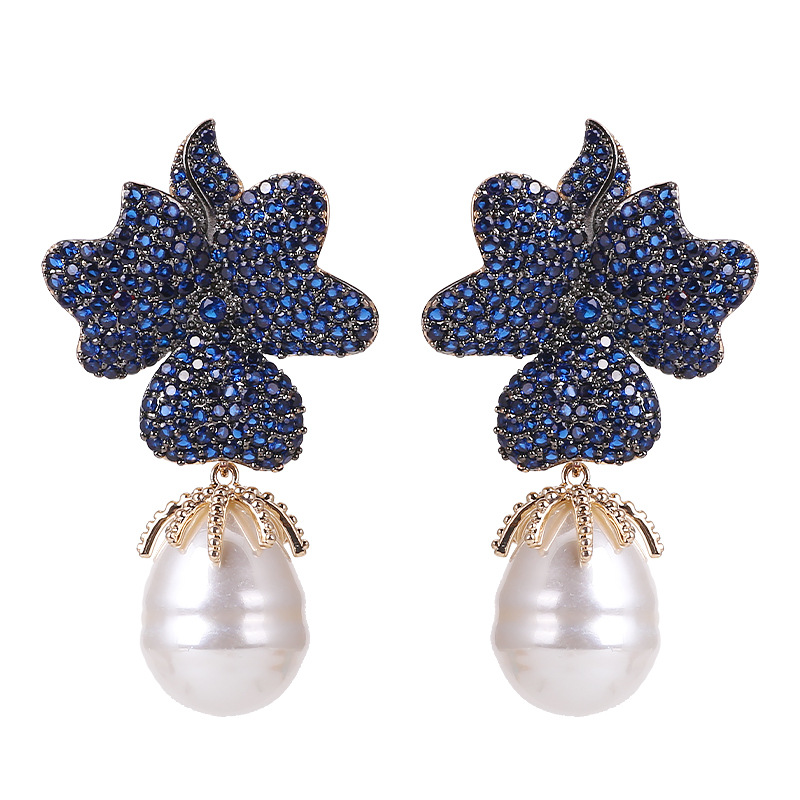 Net Red New European And American Fashion Pearl Earrings