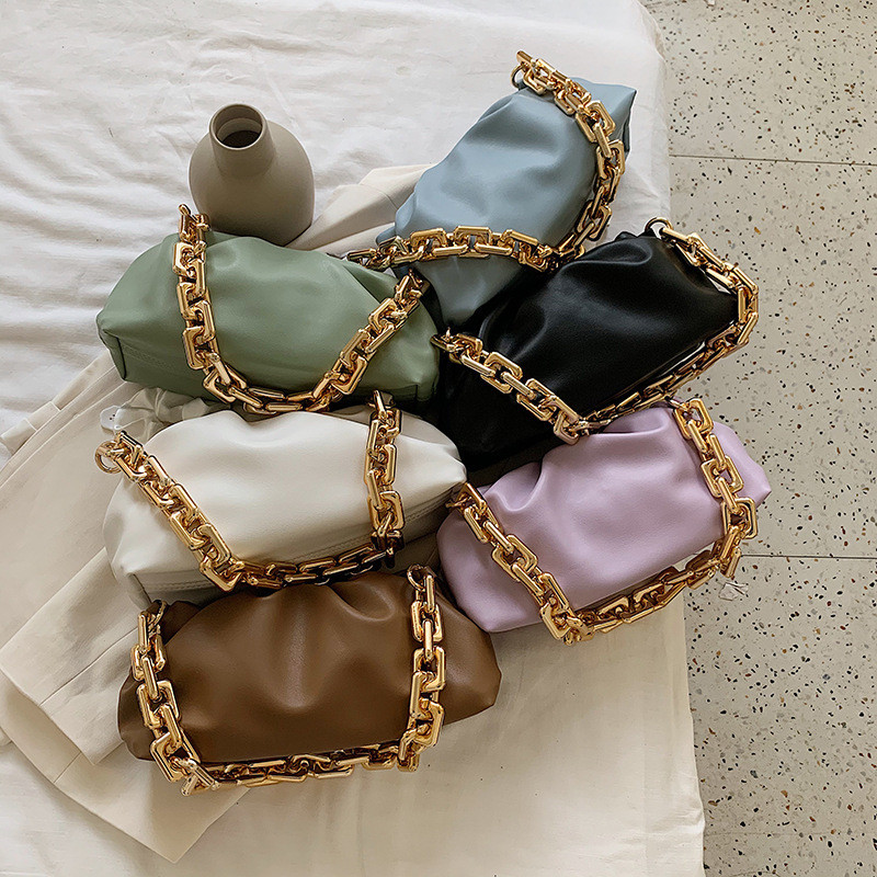 Fashion All-match Messenger Bag Ladies Chain Shoulder Armpit Cloud Female Bag