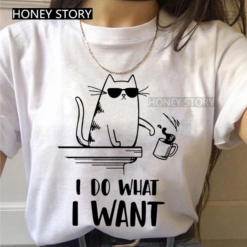 Summer Cute Cartoon Cat Instagram Trend Simple Fashion - Shop at LoveMi