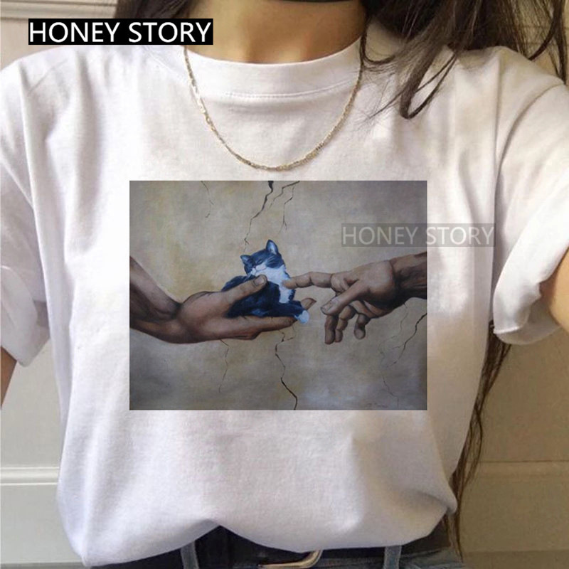 Summer Cute Cartoon Cat Instagram Trend Simple Fashion - Shop at LoveMi