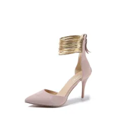 Pointed Toe Single Shoes Stiletto High Heel Sandals Women's Shoes - Pink - View 1