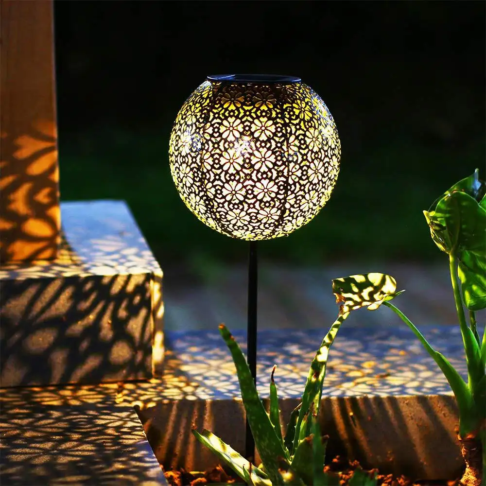 Garden Decoration Solar Wrought Iron Ground Ball