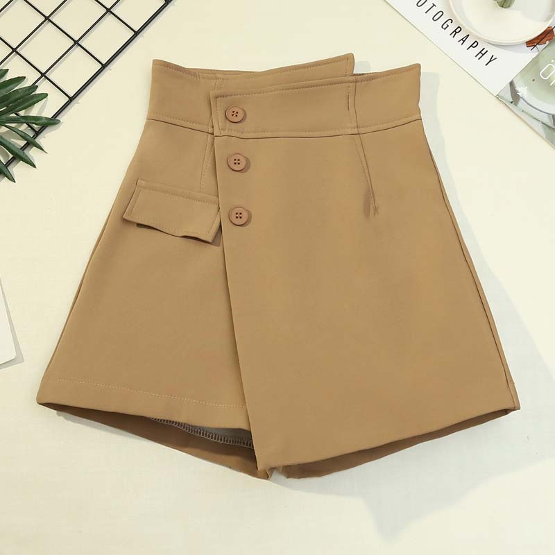 Irregular Design Half-length Skirt A-line Wide-leg Casual Hakama