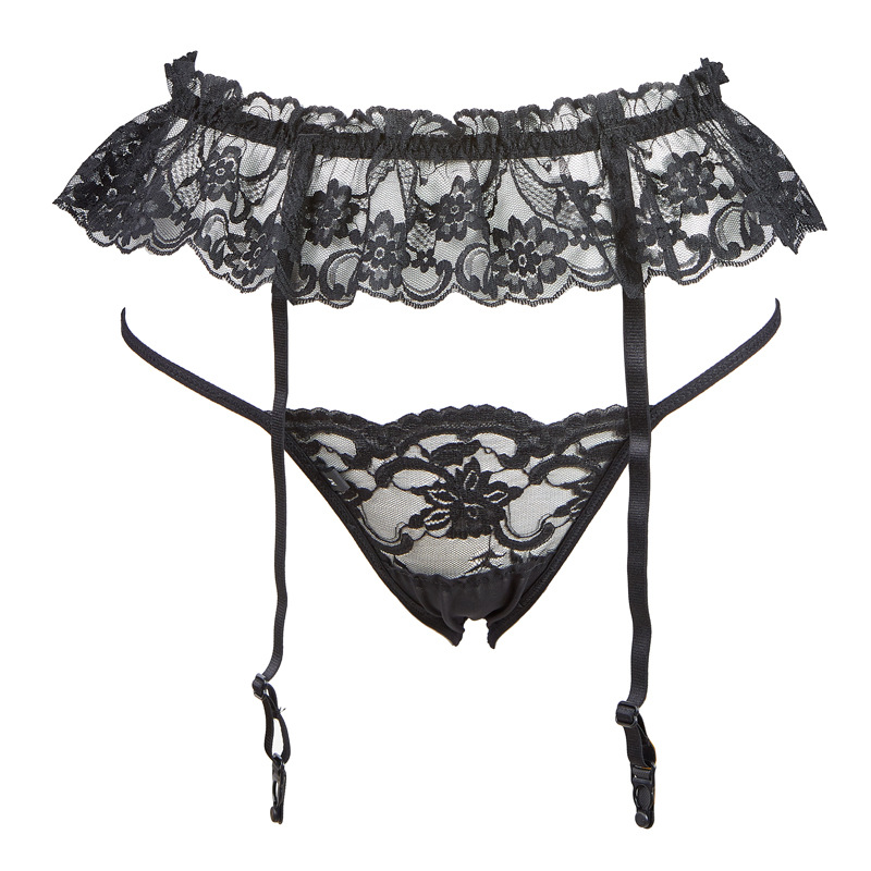 Title 3, Non-Elastic Lace Hollow No Steel Ring Bra Banda...