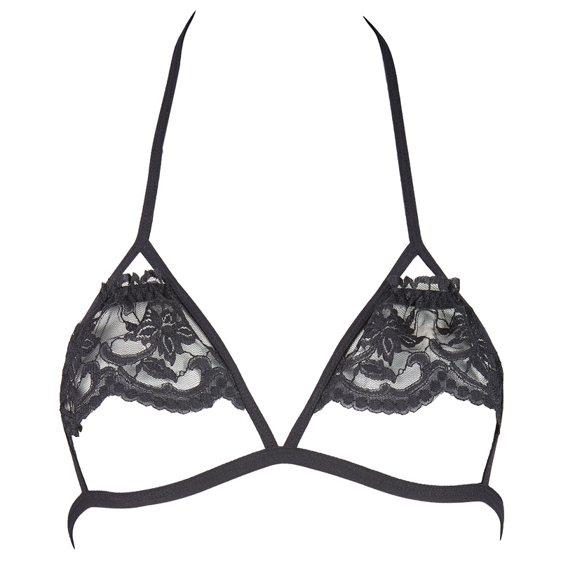 Title 2, Non-Elastic Lace Hollow No Steel Ring Bra Banda...