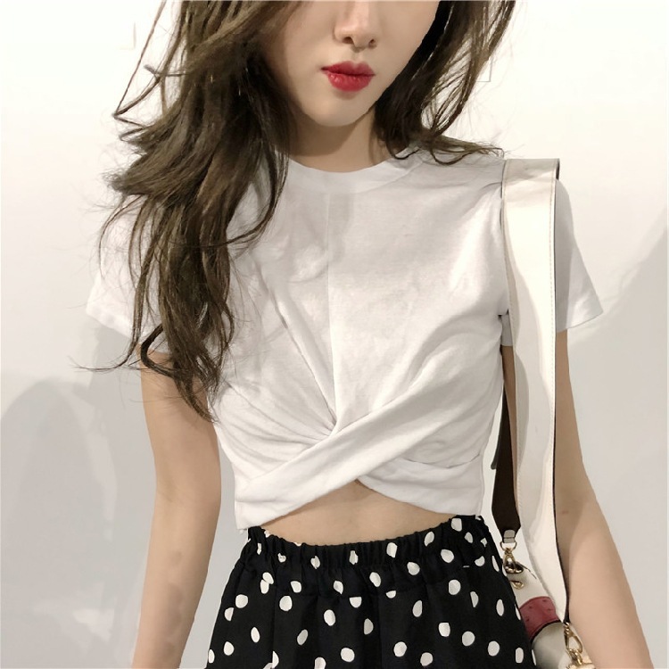 Korean Version Of The New Loose Students Pure Color Blouse Black And White Women