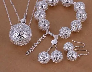 Exquisite Jewelry Silver-plated Three-dimensional Ball Pendant