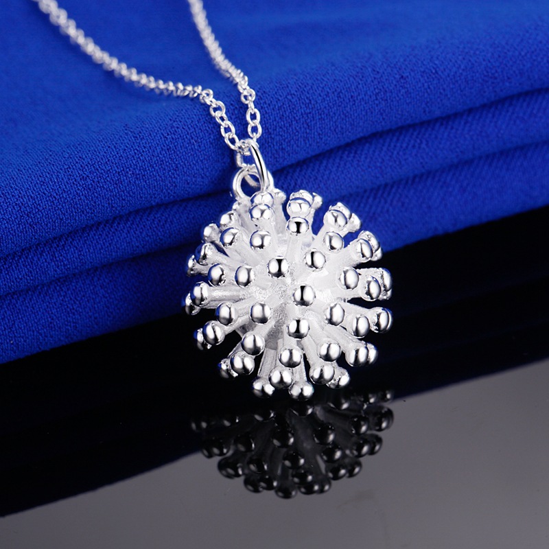 Fireworks Jewelry Set Silver Jewelry Bracelet Pendant Necklace Ring Earring Four-piece Set