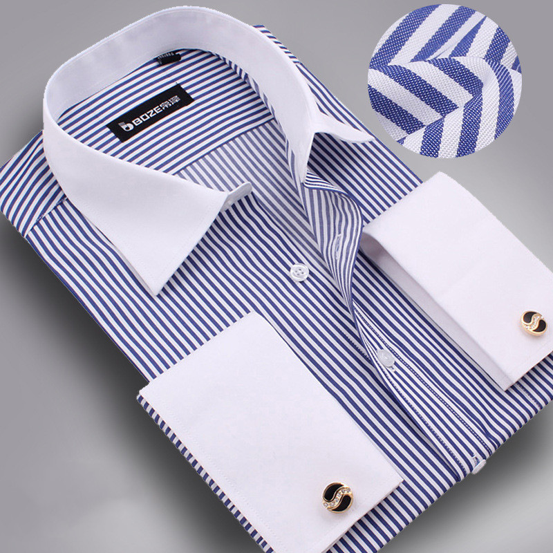 Title 6, Camicia a maniche lunghe da uomo con gemelli fr...