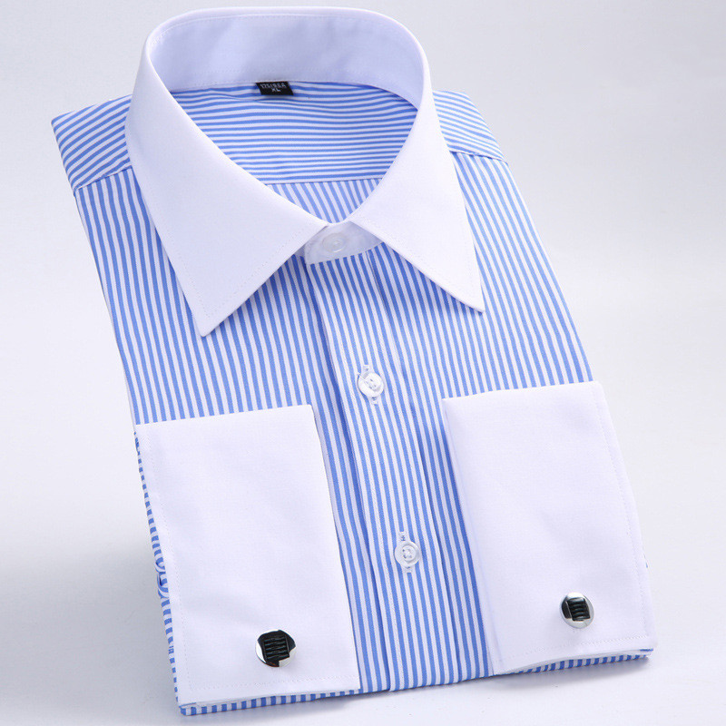 Title 8, Camicia a maniche lunghe da uomo con gemelli fr...