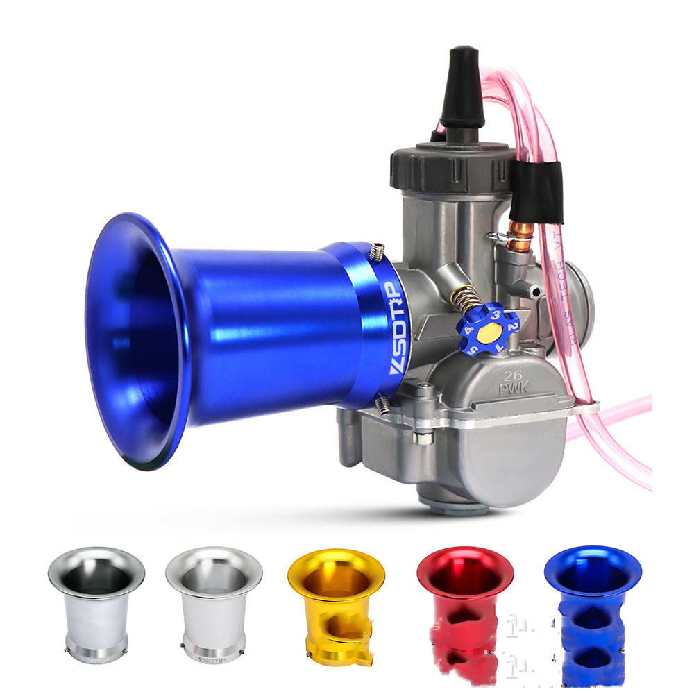 Motorcycle KOSO PWK28 34mm PE Carburetor Air Filter Long Horn Air Inlet 50 55mm Wind Cup