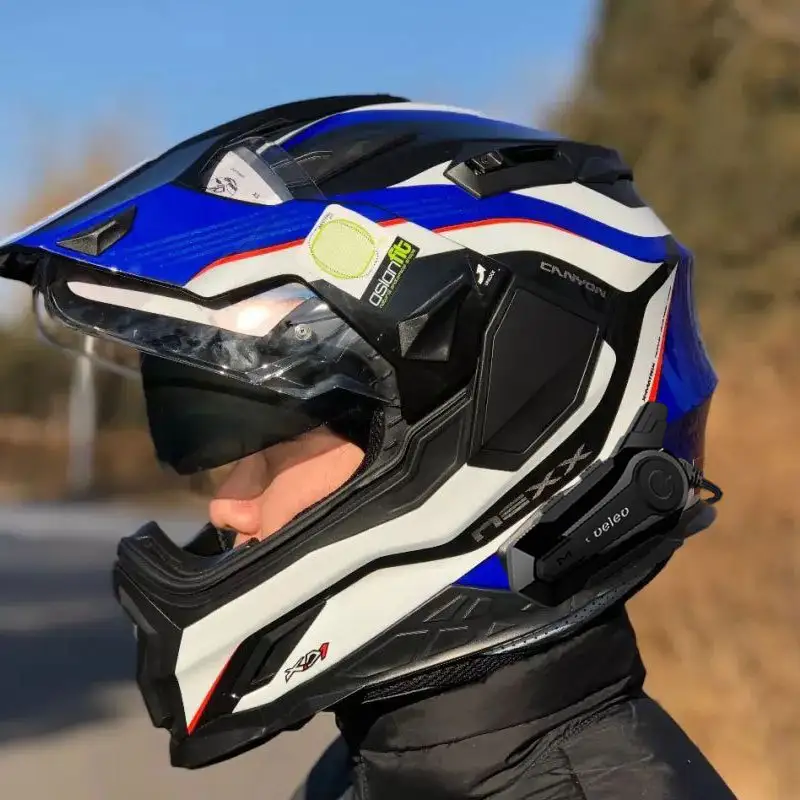 Pure Black Design Fashion Motorcycle Bluetooth Headset Intercom Interconnection Outdoor Riding