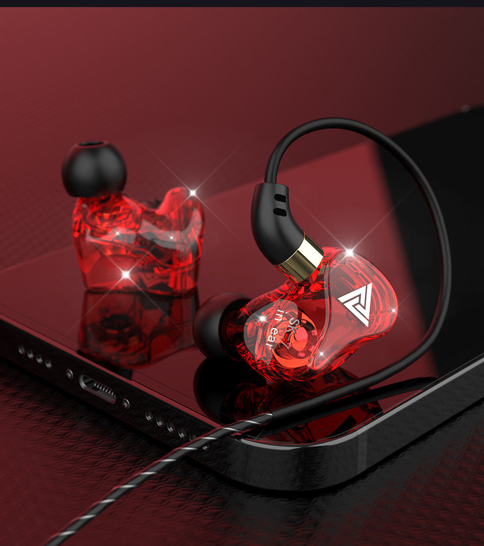 Qkz Tingsheng Sk7 In-Ear Stereo Wire-Controlled Monitor Mobile Phone Wired Headset Earplugs