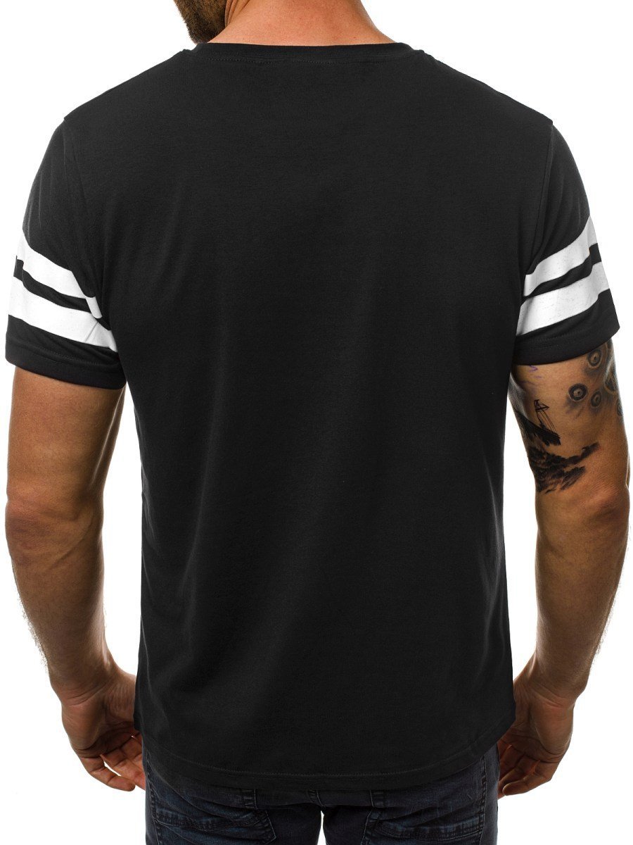 Title 3, Fitness T-shirt Mens Letter Round Neck Short-S...