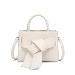 Small Design Knotted Simple Female Bag - White - View 1