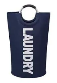 Portable Oxford Cloth Dirty Clothes Bag Dark Blue - Shop at LoveMi