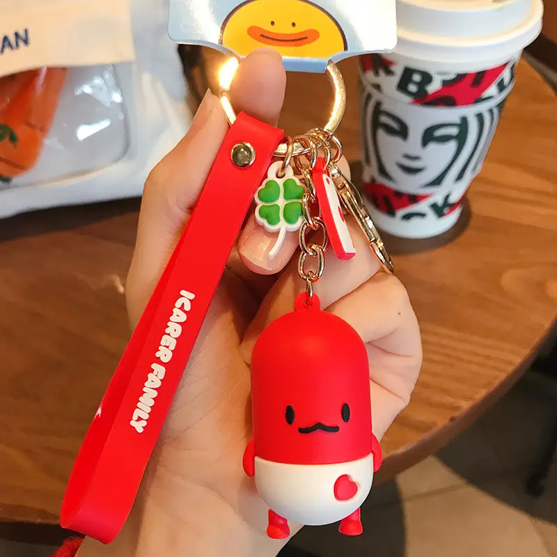 Cartoon Cute Epoxy Ike Family Keychain