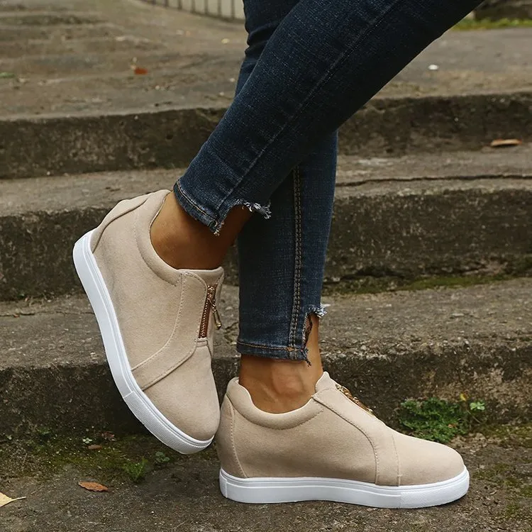 Casual Women'S Shoes Trend Flat-Bottomed Large Size Wild Fashion - White