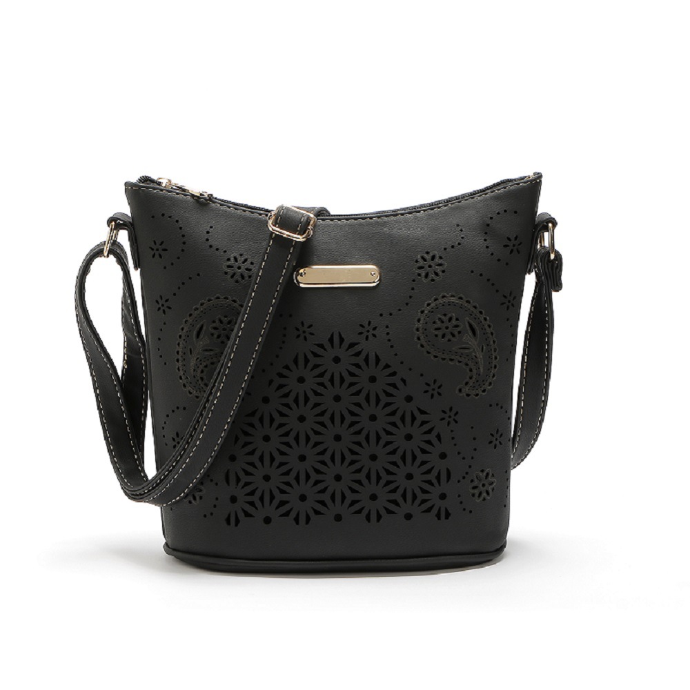 Fashionable Large capacity All match Hollow Handbag Black - Shop at LoveMi