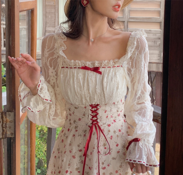 Floral Drawstring Dress, picture 5 of 6