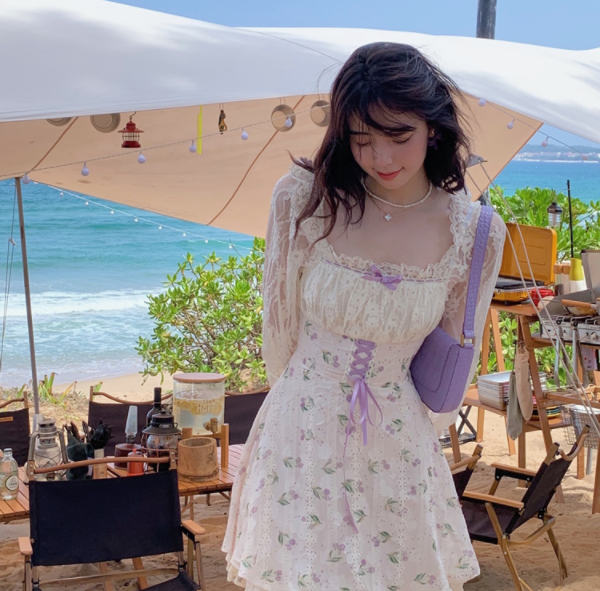 Floral Drawstring Dress, picture 6 of 6