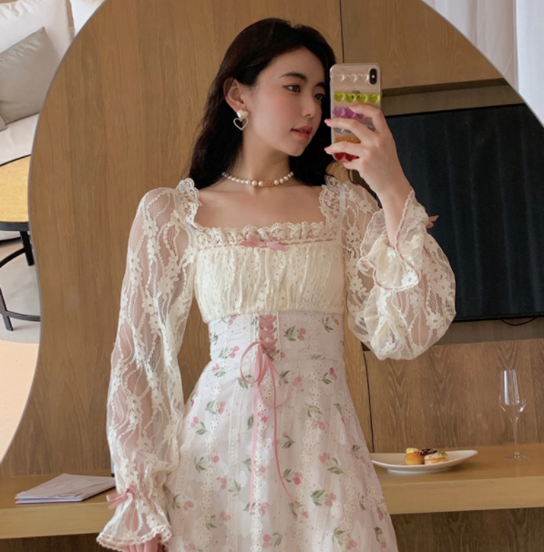 Floral Drawstring Dress, picture 2 of 6
