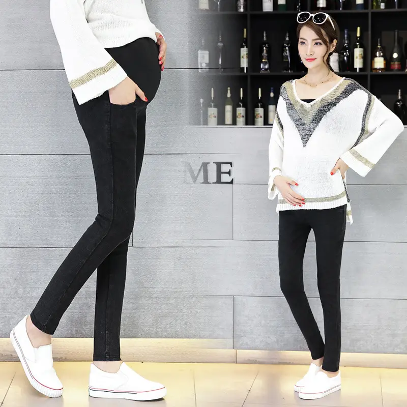 Pregnant Women'S Leggings Outer Stretch Footwear Pants