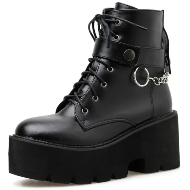 New Sexy All Match Thick Soled Thick Heel Martin Boots Black - Shop at LoveMi