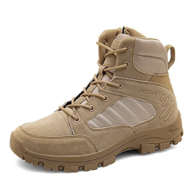 New Style Korean Fashion Casual Shoes Sports Wind high top Camouflage Hiking Boots Beige - Shop at LoveMi