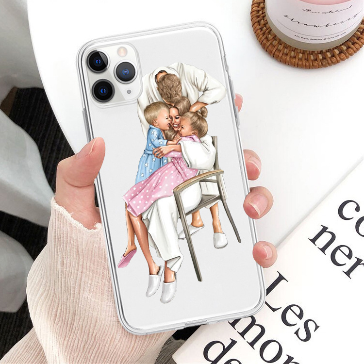 Compatible with Apple, Compatible with Apple , Iphone11 Promax Mobile Phone Case Baby Mother 8P Apple Xsmax Transparent Soft Shell Suitable