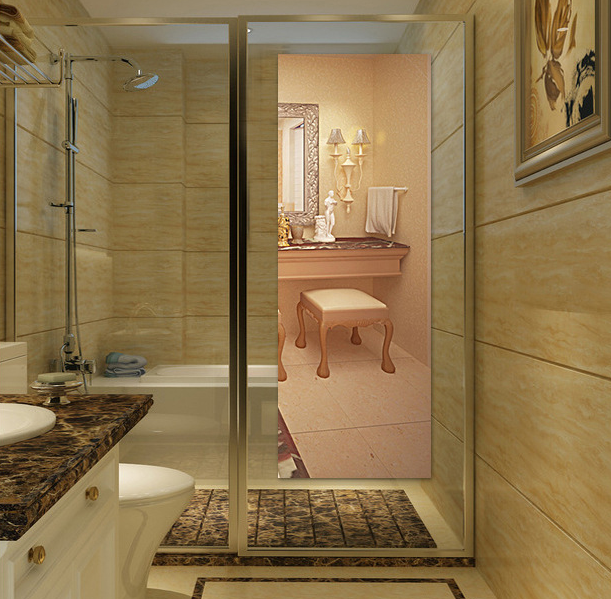 Mirror Self-adhesive Stickers Square Mirror Sticker Crystal Wall Paper DIY 3D Wall Dormitory Living Room Bathroom Decoration